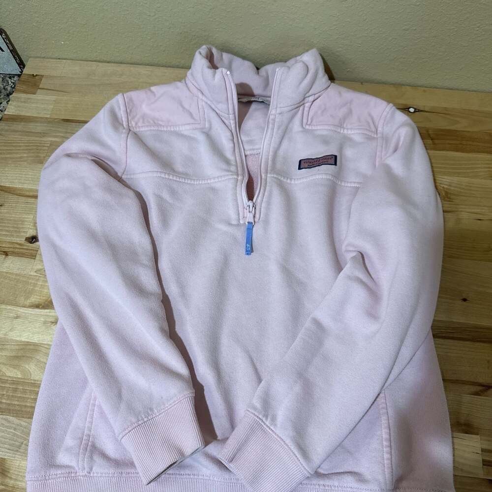 Vineyard Vines Women's Classic Shep Shirt 1/4 Zip Pullover Pink Size XS